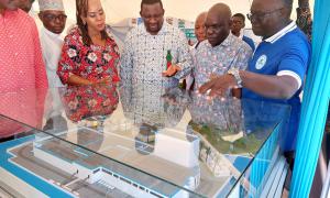 CS Mvurya being shown around the Complex masterplan